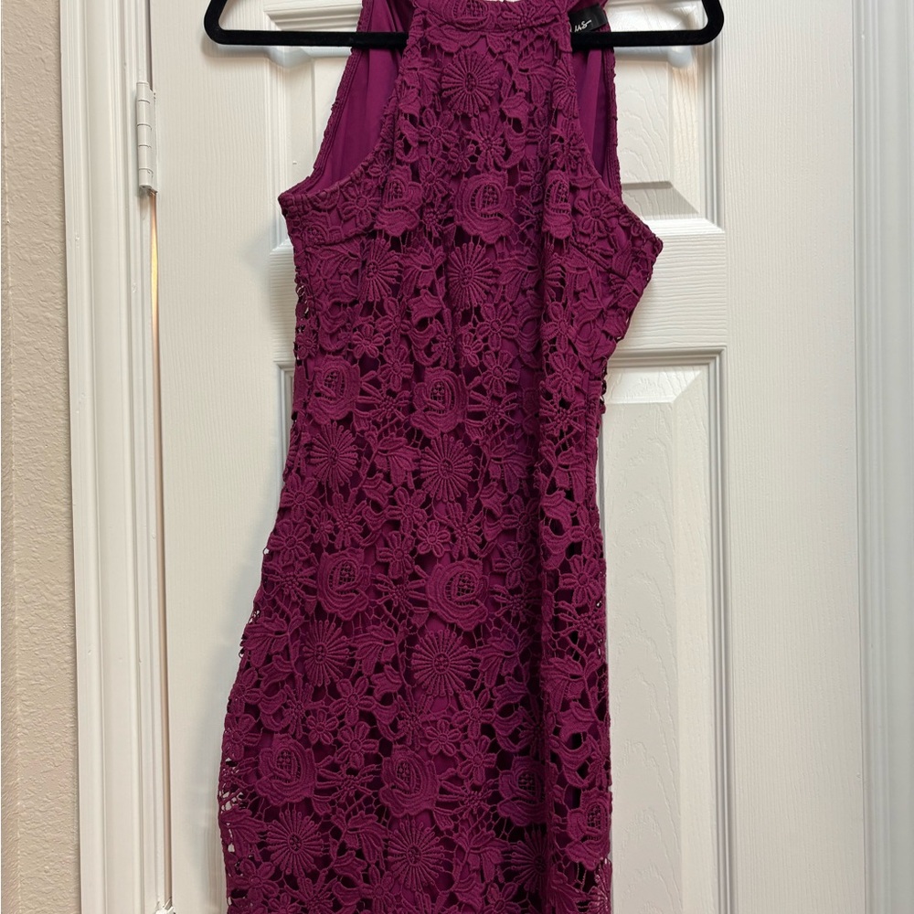 Lulus - Elegant Purple Lace Dress